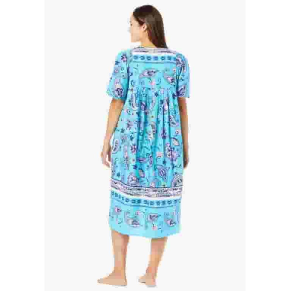 Only Necessities Women's Plus Size Mixed Print Short Lounger Dress Size 22/24 - Picture 2 of 11